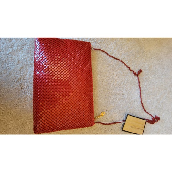 Studio imports Red Mesh  clutch Purse 9x6 - Picture 8 of 8